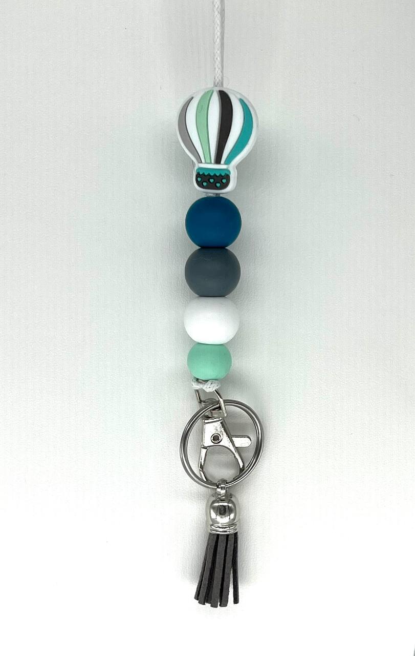 Teal Hot Air Balloon Lanyard