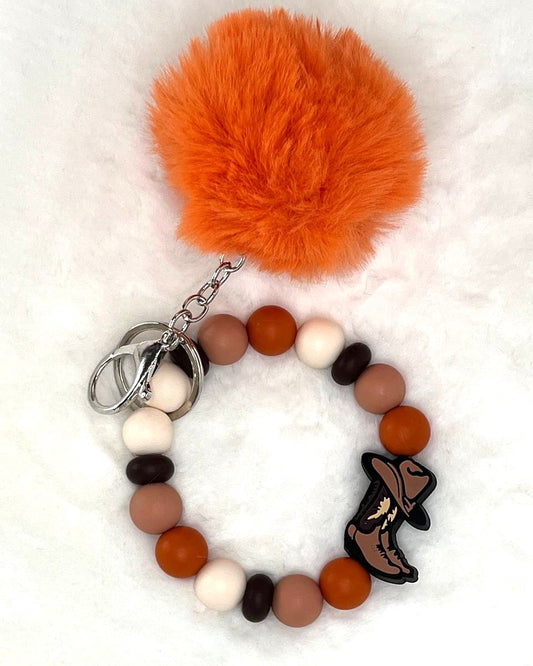 Pom Wristlet - Orange boot